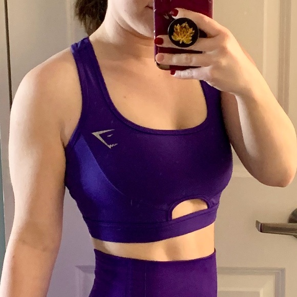 Gymshark Sleek Sculpture Sports Bra, Indigo, M - Picture 4 of 4